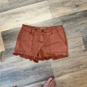 Women's Brown Denim Shorts